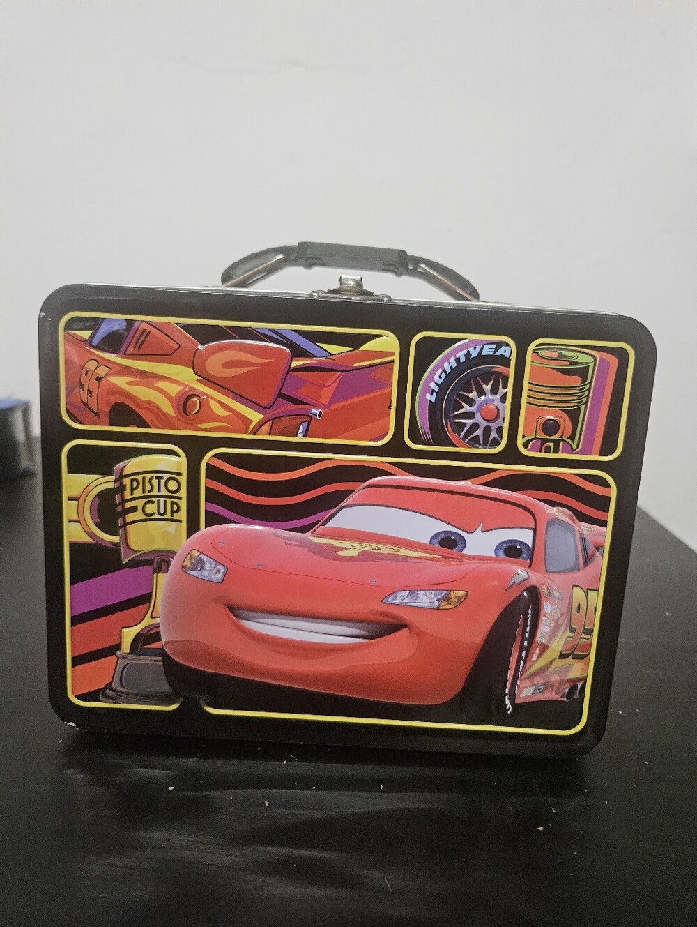 Lightning McQueen Red Metal Lunchbox